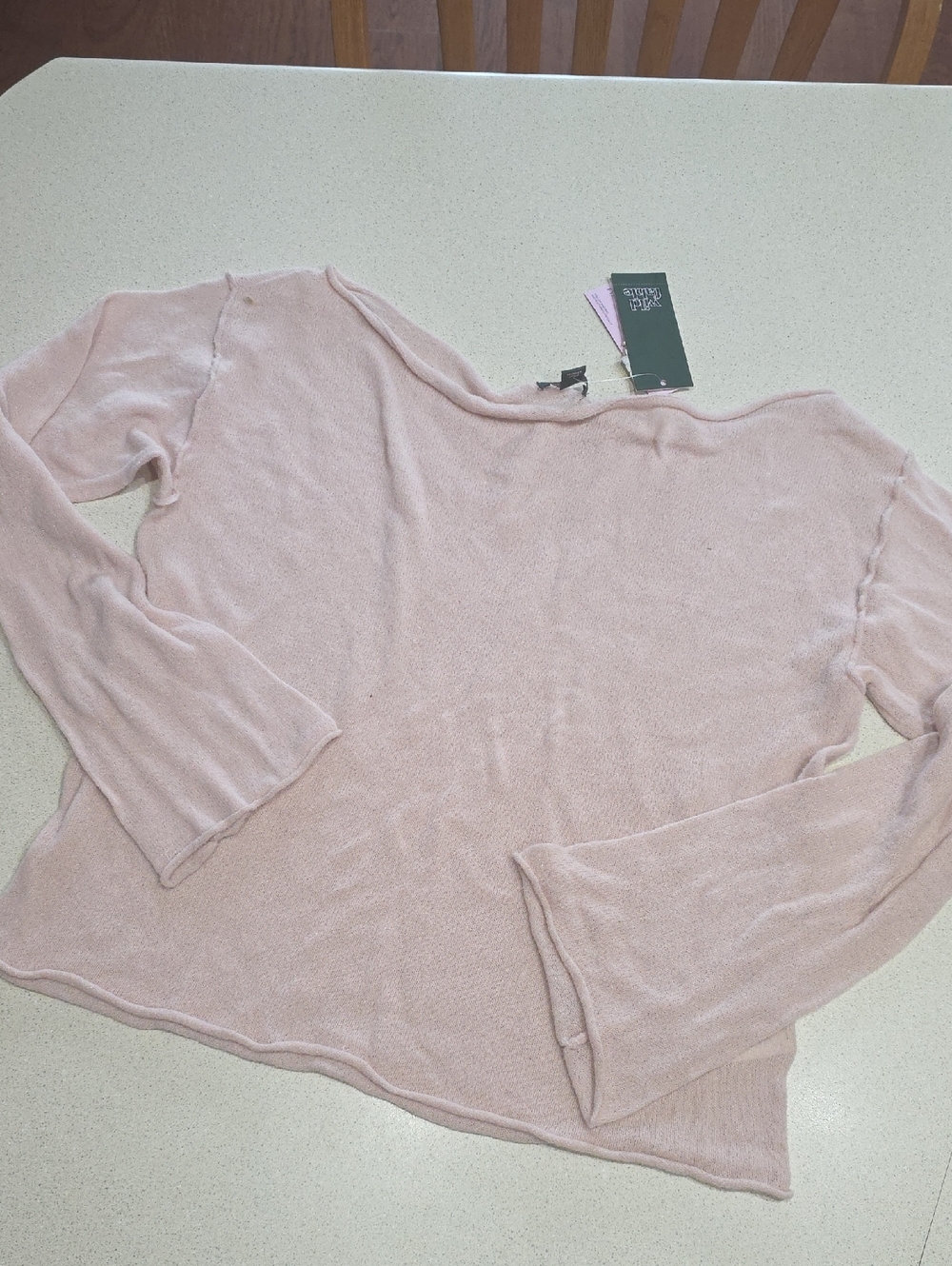 Light Pink Women's Lightweight Boatneck Sweater NWT.  SIZE XXL